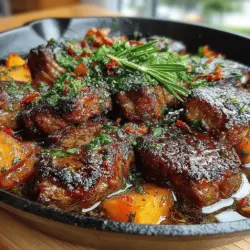 Imagine a dish that perfectly marries the rich, savory notes of steak with the natural sweetness of sweet potatoes, all brought together in one sizzling skillet. The Sizzling Garlic Butter Steak & Sweet Potato Skillet is not just a meal; it's a culinary experience that promises to tantalize your taste buds while providing a hearty, nutritious option for any occasion. This dish showcases the beauty of combining protein and vegetables, making it a go-to choice for busy weeknight dinners or an impressive centerpiece for gatherings.