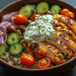The Mediterranean diet is celebrated for its fresh flavors, wholesome ingredients, and vibrant dishes, making it a popular choice for health-conscious eaters and food enthusiasts alike. Among its many delightful offerings, the Creamy Tzatziki Chicken Bowls stand out as a nutritious and satisfying meal that brings together the essential elements of this culinary tradition. This dish encapsulates the essence of Mediterranean cooking, combining a variety of textures and tastes that not only please the palate but also nourish the body.
