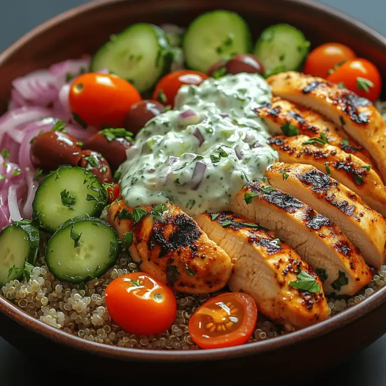 The Mediterranean diet is celebrated for its fresh flavors, wholesome ingredients, and vibrant dishes, making it a popular choice for health-conscious eaters and food enthusiasts alike. Among its many delightful offerings, the Creamy Tzatziki Chicken Bowls stand out as a nutritious and satisfying meal that brings together the essential elements of this culinary tradition. This dish encapsulates the essence of Mediterranean cooking, combining a variety of textures and tastes that not only please the palate but also nourish the body.