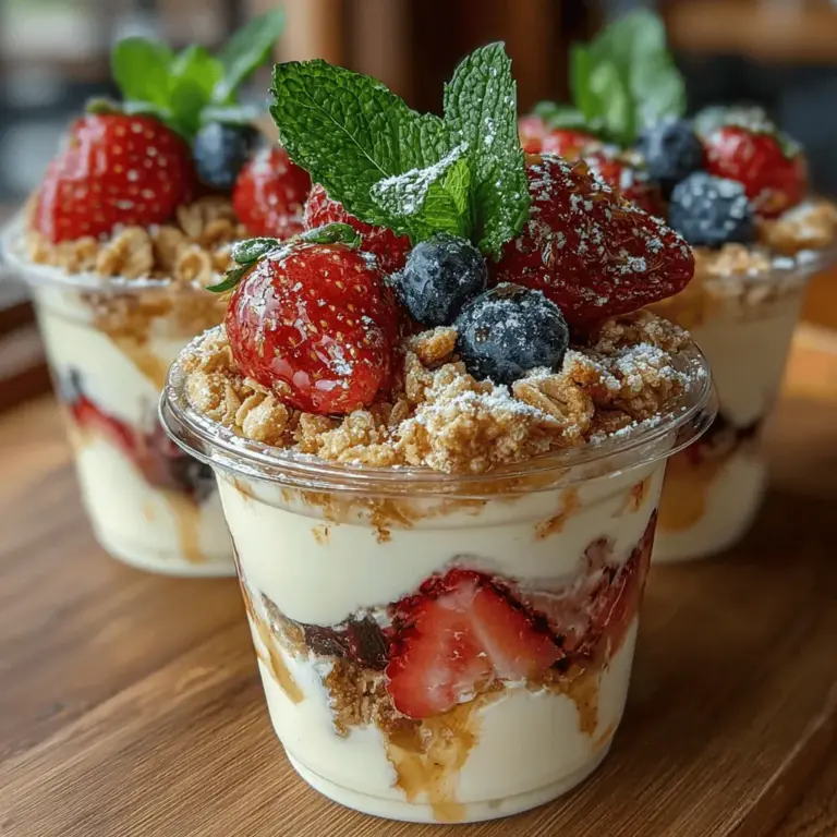 In the world of frozen treats, few things can rival the refreshing delight of Berry Bliss Frozen Yogurt Cups. This recipe offers a harmonious blend of creamy Greek yogurt and vibrant mixed berries, resulting in a healthy yet satisfying snack that’s perfect for warm weather and a guilt-free dessert option. The balance of flavors and textures in these yogurt cups makes them a popular choice among health-conscious individuals and dessert lovers alike. With just a few simple ingredients and minimal preparation time, you can whip up these delicious yogurt cups that are not only nutritious but also indulgent.