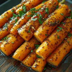 When it comes to elevating your dinner table, the right side dish can make all the difference. Enter Golden Honey Balsamic Carrots—a dish that not only adds vibrant color to your plate but also tantalizes the palate with its perfect blend of sweetness and tang. This recipe is a celebration of two simple yet powerful ingredients: honey and balsamic vinegar. Together, they transform humble carrots into a gourmet offering that pairs beautifully with a variety of main courses.