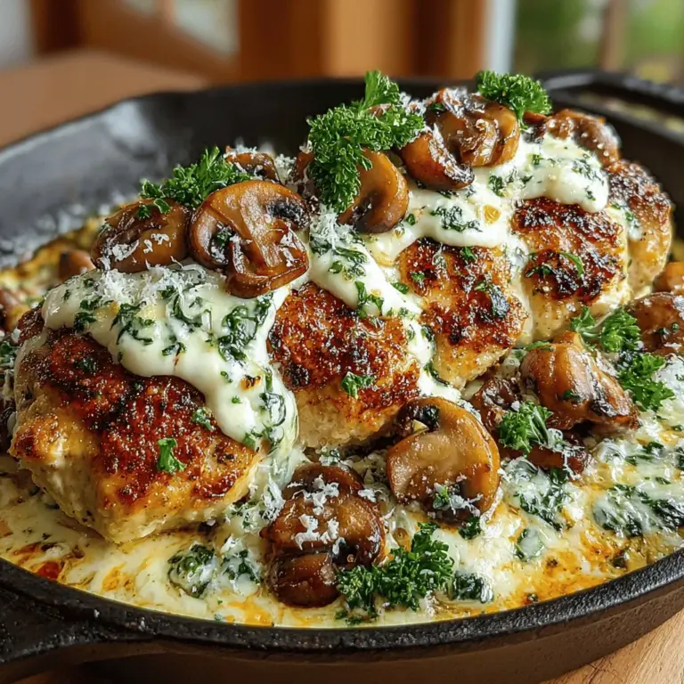 If you're on the lookout for a meal that embodies both comfort and sophistication, look no further than Creamy Garlic Butter Mushroom Chicken. This delightful dish marries tender chicken breasts with a rich, buttery sauce that is infused with the aromatic flavors of garlic and mushrooms. Perfect for weeknight dinners or special occasions, this recipe offers an impressive presentation while remaining remarkably easy to prepare. With its luscious, creamy sauce and the earthy depth from mushrooms, this dish is sure to impress your family and friends alike.