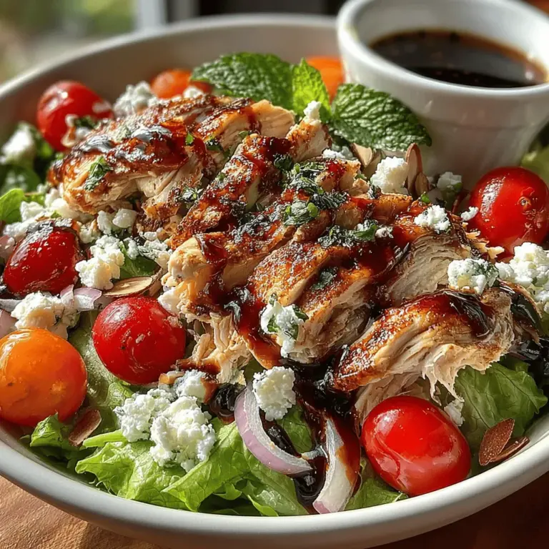 The Cherry & Chicken Salad Bowl is a vibrant dish that brings together an array of nutritious ingredients, making it both visually appealing and packed with flavor. The combination of juicy, fresh cherries and tender shredded chicken creates a delightful contrast that is perfect for warm weather dining. This salad is not only refreshing but also a well-balanced meal, suitable for a light lunch or a satisfying dinner. With its array of colors and textures, it appeals to both the eyes and the palate, encouraging a healthy lifestyle while ensuring that meals remain exciting and delicious.