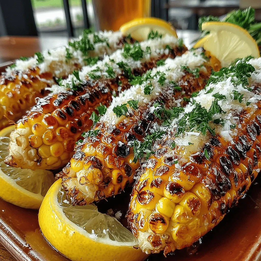 Grilled Corn with Garlic Parmesan Butter is a culinary masterpiece that perfectly embodies the essence of summer. This dish not only elevates the humble ear of corn but also transforms it into a sumptuous treat that can steal the spotlight at any barbecue or outdoor gathering. Imagine biting into tender, juicy kernels coated in a rich, creamy garlic butter, finished with a sprinkle of nutty Parmesan cheese—the combination is simply irresistible.