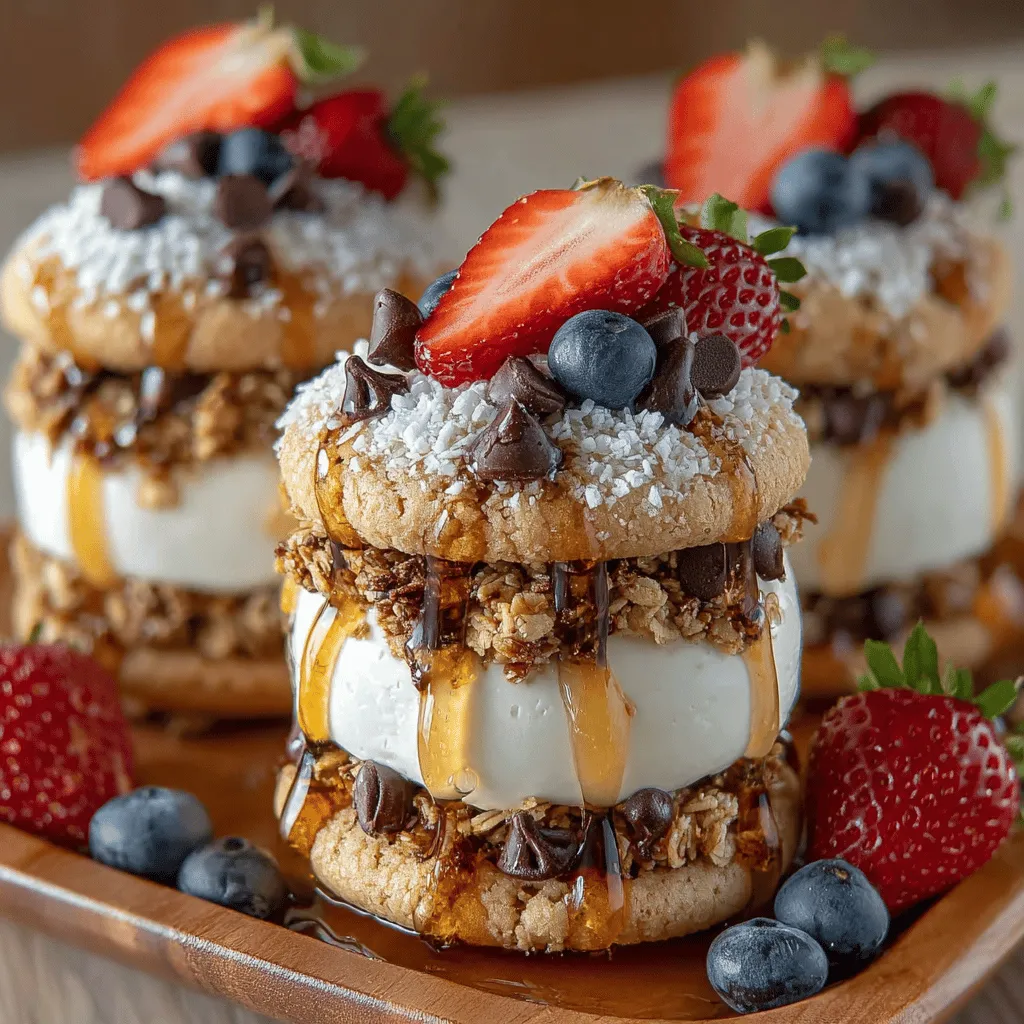As the temperatures rise and the sun shines brighter, the craving for a refreshing treat becomes almost irresistible. Enter Frozen Yogurt Honey Granola Sandwiches—a delightful fusion of creamy Greek yogurt, natural honey, and crunchy granola, all nestled between your favorite cookies. This recipe is not just a feast for the eyes; it serves as a guilt-free indulgence that satisfies your sweet tooth while offering a healthier alternative to traditional ice cream sandwiches.