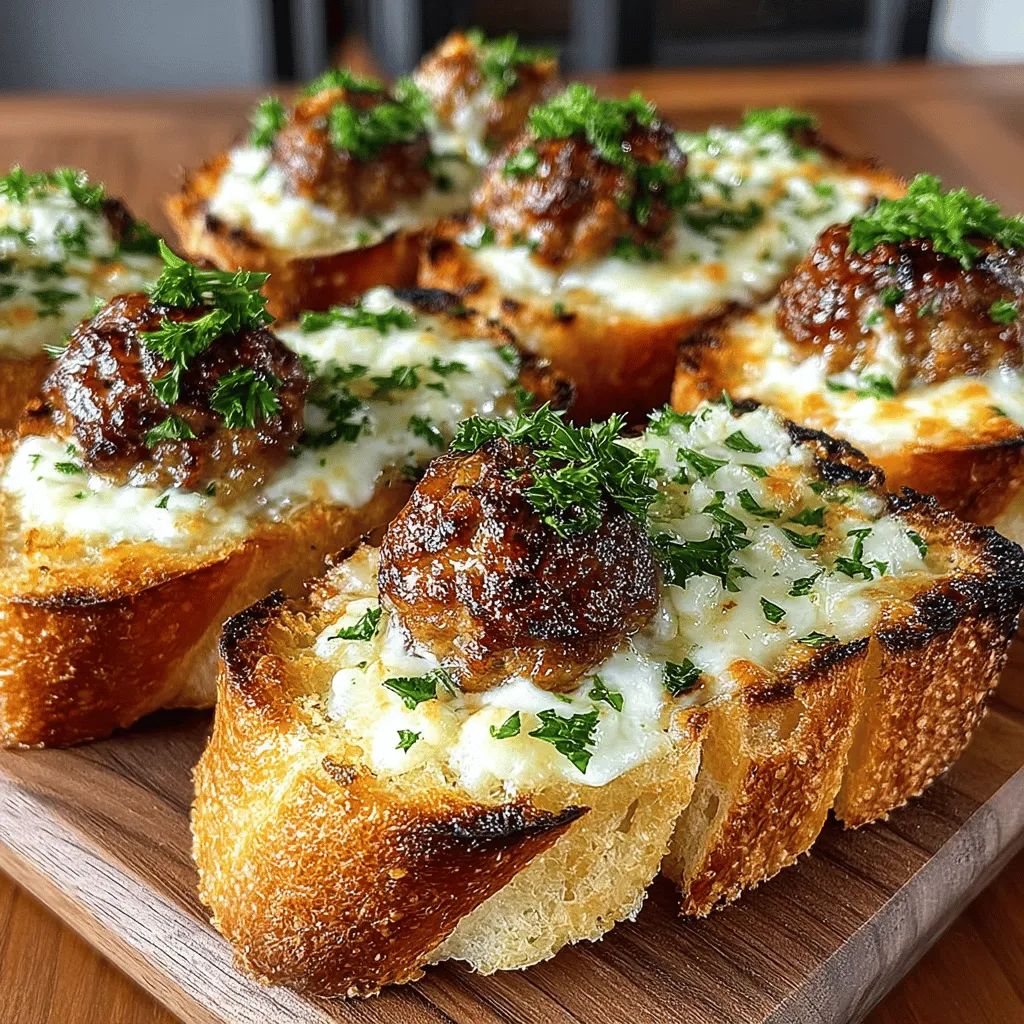 Mini Garlic Bread Meatball Melts are the perfect blend of comfort food and easy-to-make appetizers that are sure to please any crowd. This delightful dish combines juicy meatballs, garlicky toasted bread, and melty mozzarella, bringing together the rich flavors of Italian cuisine in a simple yet satisfying way. Whether you’re hosting a party, gearing up for game day, or simply looking for a cozy family dinner option, these melts provide an irresistible combination of taste and convenience. Not only are they delicious, but this recipe is also straightforward enough for novice cooks to impress their guests with little effort.