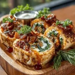 To create those delightful savory mini turkey bacon spinach roll-ups, start by preparing your filling. Spread the mixture evenly across the tortilla or wrap of your choice, ensuring that you leave a small border around the edges. This prevents the filling from spilling out when you roll it up. Use a spatula or the back of a spoon to create an even layer, which will help each bite to have a balanced flavor profile.