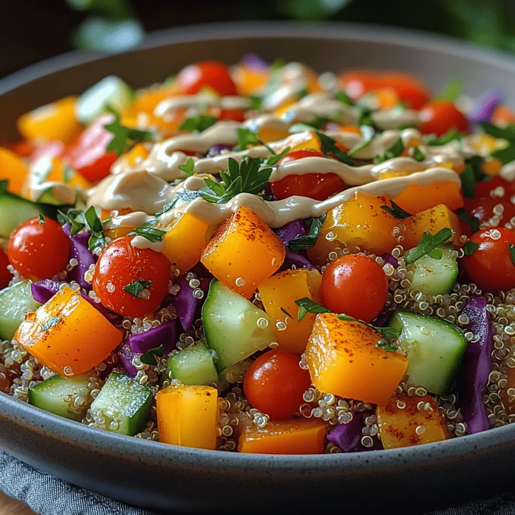 In recent years, colorful salads have taken center stage in the culinary world. Not only do they bring a feast for the eyes, but they also embody a celebration of fresh flavors and nutritious ingredients. The concept of a vibrant salad goes beyond mere aesthetics; it represents a harmonious blend of tastes and textures that can elevate any meal. Among the myriad of salad options available, the Vibrant Rainbow Quinoa Salad with Creamy Tahini Drizzle stands out as a perfect example of how to craft a dish that is as appealing to the palate as it is to the eye.