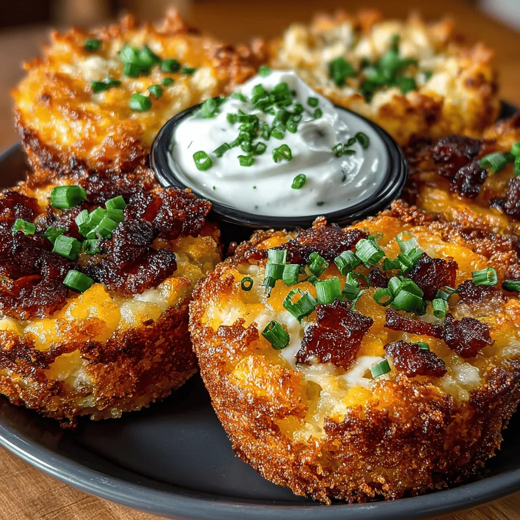 Crispy Mini Hash Brown Breakfast Bites are a delightful way to kick off your day, offering an explosion of flavor and texture in every bite. These little morsels combine the hearty satisfaction of grated russet potatoes with the rich, tangy goodness of sharp cheddar cheese, the freshness of green onions, and the savory crunch of bacon. They are not only a crowd-pleaser but also a versatile option that can elevate any breakfast or brunch gathering. Whether you’re hosting friends for a weekend brunch or simply looking for a quick, satisfying breakfast to fuel your morning, these mini hash brown bites can easily fit the bill.