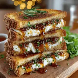 To truly appreciate the magic behind the Grilled Fig Jam Sandwich Melt, it’s essential to understand the roles of each ingredient. This thoughtful combination not only creates a memorable taste experience but also ensures that every layer complements the others seamlessly.