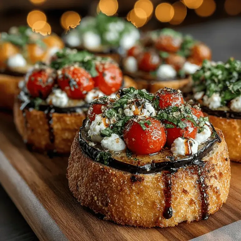Mini Eggplant Mozzarella Toast Cups are a delightful appetizer that combines the unique flavors of eggplant with the creamy richness of fresh mozzarella. These bite-sized delights are perfect for gatherings, serving as a light snack or an elegant starter that will impress your guests. With their Mediterranean-inspired profile, they're not only tasty but also visually appealing, making them an attractive choice for any occasion. In this article, we will delve into the ingredients that make this dish shine, the preparation steps involved, and the culinary techniques that elevate this simple recipe into a memorable culinary experience.