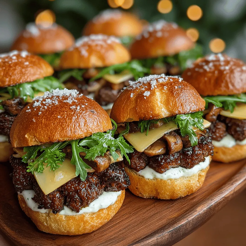 In the realm of modern dining, sliders have emerged as a culinary sensation that captivates both casual eaters and gourmet enthusiasts alike. Their bite-sized nature makes them an ideal choice for a variety of occasions, from lively game days to sophisticated dinner parties. The appeal of sliders lies not only in their size but also in their versatility; they can be dressed up or down to suit any gathering. Among the delightful options available, savory mini mushroom Swiss burger sliders stand out as a delicious twist on the classic burger. This recipe promises to deliver a burst of flavor and a satisfying bite, making them a must-try for anyone looking to elevate their slider game.