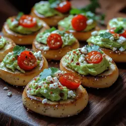 Before diving into the delightful process of creating Mini Avocado Toast Bagel Bites, it’s crucial to preheat your oven. Set it to 375°F (190°C) to ensure an even cooking temperature when you place your bagel bites inside. Preheating the oven not only helps achieve the perfect golden-brown crust but also ensures your toppings melt nicely if you're adding cheese or other ingredients that require warming.