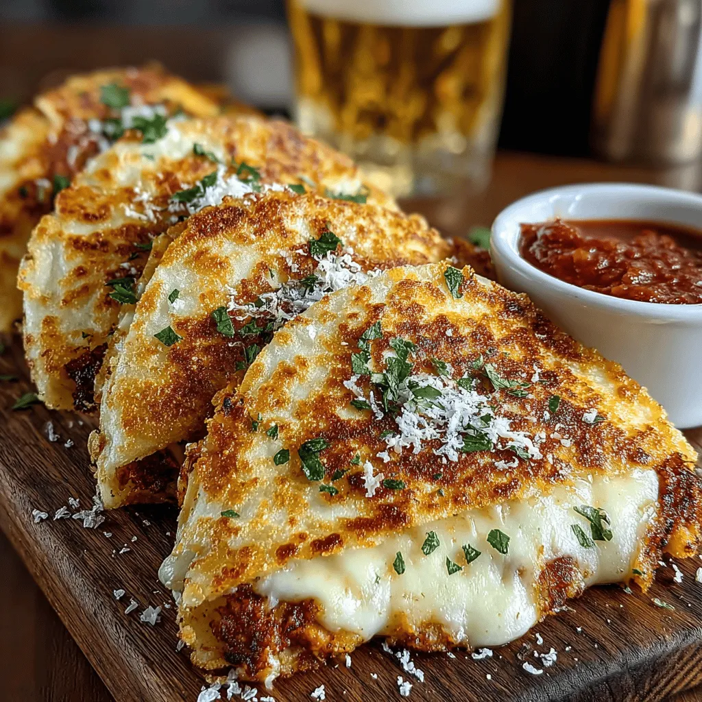 In the world of culinary delights, few combinations evoke as much joy and satisfaction as the marriage of chicken and cheese. Mini Chicken Parm Quesadilla Bites encapsulate this beloved pairing, offering a delightful twist on traditional Italian flavors—all conveniently wrapped in a bite-sized package. These savory morsels are perfect for a variety of occasions, whether you're hosting a lively gathering, preparing a quick yet satisfying family dinner, or simply indulging in a snack that promises to hit the spot. With their crispy exterior and gooey, cheesy filling, Mini Chicken Parm Quesadilla Bites are sure to tantalize your taste buds and leave you wanting more.