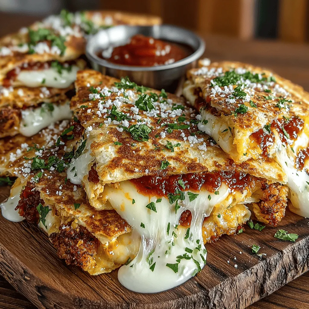 In the world of culinary delights, few combinations evoke as much joy and satisfaction as the marriage of chicken and cheese. Mini Chicken Parm Quesadilla Bites encapsulate this beloved pairing, offering a delightful twist on traditional Italian flavors—all conveniently wrapped in a bite-sized package. These savory morsels are perfect for a variety of occasions, whether you're hosting a lively gathering, preparing a quick yet satisfying family dinner, or simply indulging in a snack that promises to hit the spot. With their crispy exterior and gooey, cheesy filling, Mini Chicken Parm Quesadilla Bites are sure to tantalize your taste buds and leave you wanting more.