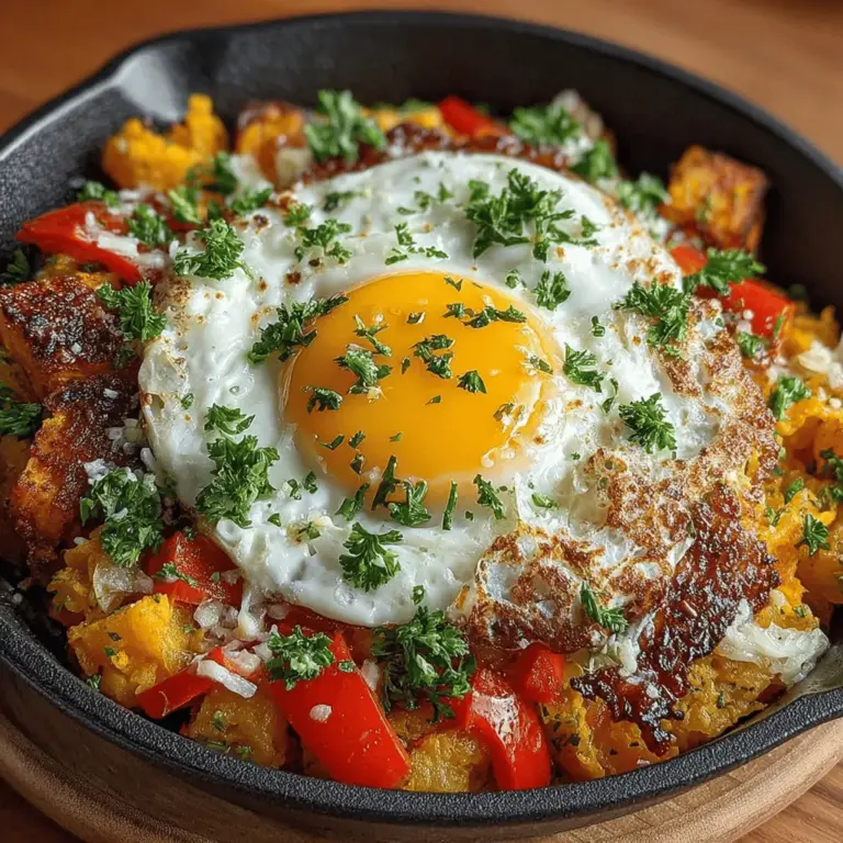 Start your day on a flavorful note with the Maple Sweet Potato Breakfast Hash, a dish that seamlessly marries health and taste. This breakfast hash is not just a meal; it's a celebration of wholesome ingredients that nourish the body and tantalize the palate. At the heart of this dish are sweet potatoes, which provide a naturally sweet and earthy base, perfectly complemented by the vibrant crunch of bell peppers and the aromatic depth of onions. A drizzle of pure maple syrup elevates the dish, adding a touch of sweetness that harmonizes with the savory elements.
