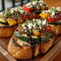When it comes to appetizers that are not only visually appealing but also bursting with flavor, Colorful Mini Grilled Veggie Bruschetta Toasts stand out as a delightful choice. This dish offers a vibrant medley of fresh vegetables, perfectly grilled to enhance their natural flavors, all served atop crispy, toasted baguette slices. Whether you're preparing for a festive gathering, a casual get-together, or simply looking for a healthy snack, these bruschetta toasts are sure to impress your guests and tantalize their taste buds.