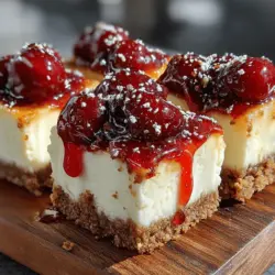 As the temperatures rise and summer approaches, the craving for cold, sweet treats intensifies. Frozen desserts are a perennial favorite during warmer months, offering a delightful way to cool down while indulging in something sweet. Among the myriad of options available, Frozen Yogurt Cherry Cheesecake Slices stand out as a healthier yet equally delicious choice. This recipe combines the rich, creamy flavors of traditional cheesecake with the lightness of frozen yogurt, topped off with a vibrant cherry layer that adds a perfect tartness.