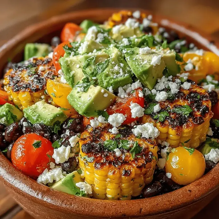 As the days grow longer and the temperatures rise, there’s nothing quite like a vibrant, nutritious dish to celebrate the essence of summer. Enter the Grilled Corn & Black Bean Fiesta Salad—a delightful medley of flavors and textures that not only tantalizes the taste buds but also provides a healthy dose of essential nutrients. This salad is perfect for summer gatherings, barbecues, or as a refreshing side dish that lightens up any meal. Its colorful presentation and robust flavor profile make it an irresistible addition to any table, appealing to both vegetarians and anyone seeking a wholesome, filling option.