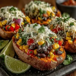 In the realm of healthy and delicious meals, Mini Tex-Mex Sweet Potato Boats stand out as a vibrant and satisfying dish that combines nutrition with bold flavors. This recipe is a fantastic choice for anyone looking to enjoy a hearty meal without compromising on health. Packed with protein-rich black beans, sweet corn, and savory spices, these sweet potato boats are perfect for lunch, dinner, or even as a fun appetizer at a gathering. Whether you are a seasoned cook or a kitchen novice, this dish is simple to prepare and sure to please anyone at the table.