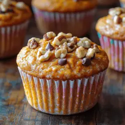 Pumpkin and bananas are two ingredients that stand out not just for their flavor but also for their nutritional benefits. Pumpkin, a quintessential autumn ingredient, is rich in vitamins such as A, C, and E, along with a wealth of antioxidants. It also boasts a high fiber content, which can aid digestion and promote a sense of fullness—making it an ideal ingredient for wholesome baking. On the other hand, ripe bananas add natural sweetness, reducing the need for added sugars while providing potassium and vitamin B6. The combination of these two ingredients creates a moist, flavorful muffin that is sure to delight the palate.