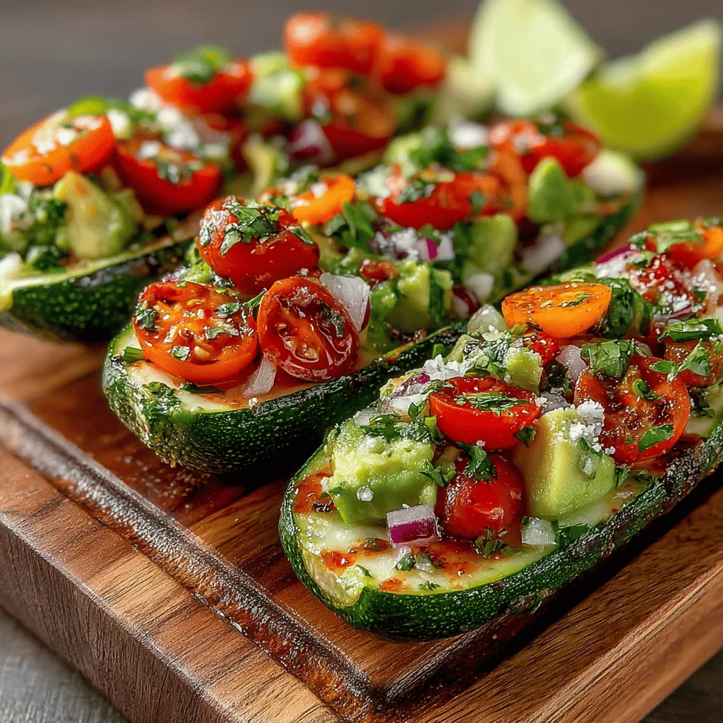 In the world of appetizers, guacamole holds a special place, celebrated for its creamy texture and bold flavors. However, if you're looking to elevate this classic dip to a new level, Zesty Zucchini Guacamole Boats offer an exciting twist that is sure to impress your guests and keep your taste buds tingling. This innovative dish combines the rich creaminess of ripe avocados with the refreshing crunch of zucchini, resulting in a delightful balance of flavors and textures that makes for a perfect light appetizer or a healthy snack.