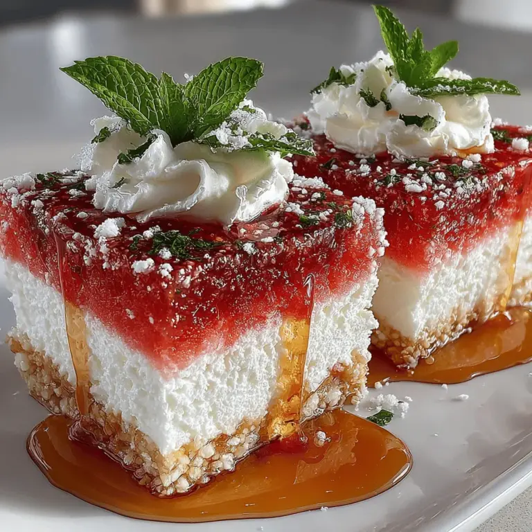 As the summer sun shines brightly, the craving for refreshing and light treats intensifies. What better way to satisfy that craving than with Frosty Watermelon Mint Yogurt Slices? This delightful recipe not only showcases the vibrant flavors of summer but also highlights the bounty of seasonal fruits, with watermelon taking center stage. Known for its juicy sweetness and hydrating qualities, watermelon makes for an ideal base for a cool, satisfying snack or dessert.