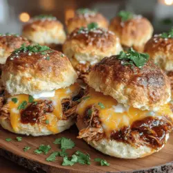 The foundation of any great slider lies in the biscuit itself. A well-prepared biscuit not only provides a delicious base but also holds the savory fillings together. To achieve the perfect biscuit for your Mini BBQ Chicken Biscuit Sliders, ensure that your dough is mixed just until combined. Over-mixing can lead to tough biscuits.