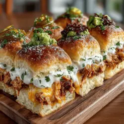 In the vast realm of comfort food, few dishes can rival the indulgent allure of Cheesy Chicken Delight Sliders. These delightful mini sandwiches are a symphony of flavors and textures, marrying the fluffy goodness of homemade biscuits with a savory and rich chicken filling. Easily prepared for a variety of occasions—whether it’s a lively game day, a festive gathering, or a cozy family dinner—these sliders are not only straightforward to make but are guaranteed to be a hit among guests.