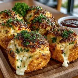 If you’re on the lookout for a culinary delight that combines comfort food with an element of fun, look no further than Mini Chicken Parmesan Garlic Knots. This innovative recipe marries the rich, savory flavors of classic Italian chicken parmesan with the beloved, doughy goodness of garlic knots. The result is a mouthwatering snack that’s not just visually appealing but also bursting with flavor. The combination of tender, seasoned chicken and gooey cheese wrapped in fluffy dough and kissed with garlic butter creates a symphony of tastes and textures that will leave your guests clamoring for more.