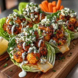 Spicy Buffalo Chickpea Lettuce Cups are a vibrant, healthy, and flavorful dish that merges the fiery kick of buffalo sauce with the satisfying crunch of fresh lettuce. This recipe is perfect for anyone looking to enjoy a plant-based meal that doesn’t skimp on flavor. Whether you’re preparing a light lunch, a tantalizing appetizer for a gathering, or simply a quick snack, these lettuce cups bring a burst of taste and texture to your table.