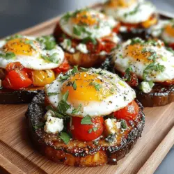 Breakfast is often hailed as the most important meal of the day, providing the essential nutrients and energy needed to kickstart our daily activities. While traditional breakfast options often lean towards grains and proteins, the culinary world is embracing a shift towards more diverse and health-conscious choices. One such innovative dish is the Mini Breakfast Eggplant Rounds, a delightful recipe that reimagines breakfast by placing eggplant at the center of the plate. This dish not only offers a unique flavor profile but also serves as a healthy, satisfying option for those looking to enhance their morning routine.