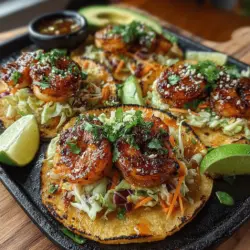 Sizzling Grilled Shrimp Tacos with Zesty Slaw are not just a meal; they are an experience that immerses you in a world of vibrant flavors and delightful textures. The combination of succulent grilled shrimp, marinated in a blend of spices, paired with a refreshing cabbage slaw, creates a dish that is as pleasing to the palate as it is to the eye. Whether you’re hosting a lively summer gathering or seeking a quick and satisfying weeknight dinner, these tacos are easy to prepare and sure to impress your family and friends.