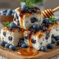 In the quest for delicious yet healthy snacks, the Fruity Bliss Frozen Yogurt Blueberry Chia Muffin Bars shine brightly. These bars combine the creaminess of yogurt with the vibrant flavor of blueberries, making them a perfect treat for anyone looking to satisfy their sweet tooth without compromising on nutrition. Ideal for breakfast, a midday snack, or even a light dessert, these muffin bars offer a delightful balance of taste and health, ensuring you can enjoy indulgent flavors while nourishing your body.