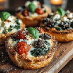 Dive into the vibrant flavors of the Mediterranean with our recipe for Mini Veggie Melt Cups. These delectable bites are a celebration of fresh ingredients, combining savory cheeses and crisp vegetables enveloped in a flaky puff pastry. Whether you're hosting a gathering, planning a casual get-together, or simply looking for a delightful snack, these mini cups promise to elevate your culinary experience. Their eye-catching presentation and mouthwatering taste make them suitable for any occasion, from elegant dinners to relaxed family meals.