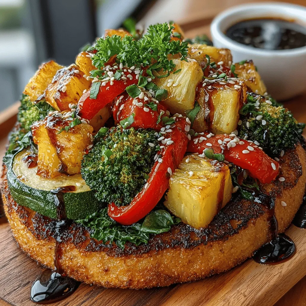 In the world of culinary innovation, the fusion of diverse flavors often leads to delightful surprises. One such dish that embodies this spirit is the Fruity Veggie Delight Pizza Stir Fry. This vibrant creation combines the beloved elements of a traditional pizza with the freshness of stir-fried vegetables and the sweetness of tropical fruits. Imagine a canvas of whole wheat pizza crust topped not just with tomato sauce and cheese, but with a colorful medley of health-packed vegetables and juicy pineapple. This dish is perfect for those who crave a wholesome meal that is both satisfying and bursting with flavor.
