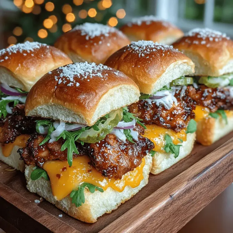 In the world of finger foods, few dishes can match the charm and appeal of sliders. Among them, Sweet & Tangy Honey Mustard Chicken Sliders stand out as a delightful combination of sweet, savory, and tangy flavors that is sure to please any crowd. These sliders are not just another meal; they are a culinary experience that brings together the richness of marinated chicken with the brightness of fresh ingredients. Whether you are preparing for game day, a casual gathering, or a family dinner, these sliders are versatile enough to fit any occasion, making them an ideal choice for your next culinary adventure.