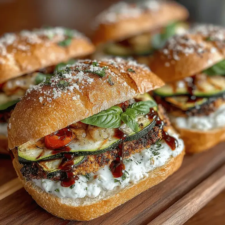 In the world of sandwiches, there’s a delightful array of options, but few are as enticing as the Cheesy Eggplant Zucchini Sandwich. This dish is a harmonious blend of hearty vegetables and rich, creamy cheese, making it not only a satisfying meal but also a celebration of wholesome ingredients. Whether you're a vegetarian looking for a filling lunch or simply someone who enjoys experimenting with flavors, this sandwich promises to elevate your culinary experience. With its vibrant colors and melt-in-your-mouth texture, the Cheesy Eggplant Zucchini Sandwich is a feast for both the eyes and the palate.