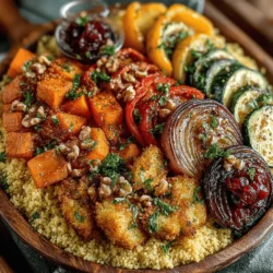 Maple Roasted Vegetable Couscous is a vibrant, nutrient-packed dish that beautifully balances sweet and savory flavors while offering a delightful array of textures. This recipe is perfect for anyone seeking a wholesome meal that is both satisfying and visually appealing. The combination of roasted vegetables, nutty couscous, and a hint of maple syrup creates a symphony of tastes that will leave your taste buds dancing with joy.