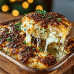 Cheesy Scalloped Potatoes Delight is a quintessential comfort food that captures the essence of warmth and indulgence in every bite. This dish showcases layers of tender russet potatoes enveloped in a rich, creamy cheese sauce, making it an irresistible option for any meal. Whether it's a family gathering, a festive holiday dinner, or a simple cozy weeknight meal, this dish elevates the dining experience with its luxurious combination of flavors and textures. The blend of sharp cheddar and Gruyère cheese not only enhances the overall taste but also adds a delightful creaminess that is hard to resist. This recipe promises a satisfying experience that will leave everyone craving more.