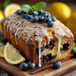 When it comes to baking, few things can rival the joy of creating a loaf that perfectly balances tartness and sweetness. The Zesty Lemon Blueberry Bliss Loaf is a prime example of this delightful harmony. With its vibrant lemon flavor paired beautifully with sweet, juicy blueberries, this loaf is not only a feast for the taste buds but also a visual delight. Whether served at a brunch gathering, enjoyed during an afternoon tea, or savored as a light dessert, this loaf is versatile enough to shine on any occasion.