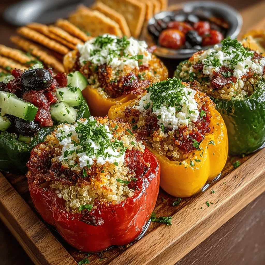 Stuffed Charcuterie Board Bell Peppers