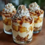 To create the delicious apple filling for your Apple Pie Yogurt Parfaits, start by selecting the right apples. Choose a mix of tart and sweet varieties, such as Granny Smith and Honeycrisp, to achieve a balanced flavor. Begin by washing your apples thoroughly, then peel them if you prefer a smoother texture. Next, core and dice the apples into small, uniform pieces—about half an inch in size. This size ensures that they cook evenly and mix well with the yogurt.