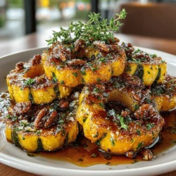 As the leaves turn vibrant shades of amber and gold, there’s an undeniable shift in the culinary landscape. This is the time of year when hearty, comforting dishes take center stage, and one standout recipe that perfectly encapsulates the essence of fall is Maple Roasted Delicata Squash Delight. This dish not only celebrates the sweet and nutty flavors of delicata squash but also highlights the rich, warm notes of pure maple syrup. With its beautiful presentation and enticing aroma, this recipe is sure to become a seasonal favorite.