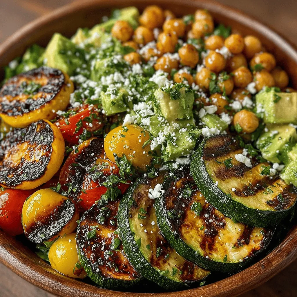 Salads have long been celebrated as a cornerstone of healthy eating, embodying the essence of fresh, wholesome ingredients that can nourish the body while tantalizing the taste buds. In the realm of salads, the Chickpea & Grilled Zucchini Salad Bowl stands out as a vibrant and flavorful dish that marries nutrition with culinary delight. This salad is not only visually appealing with its colorful components but also packs a punch in terms of taste and health benefits.