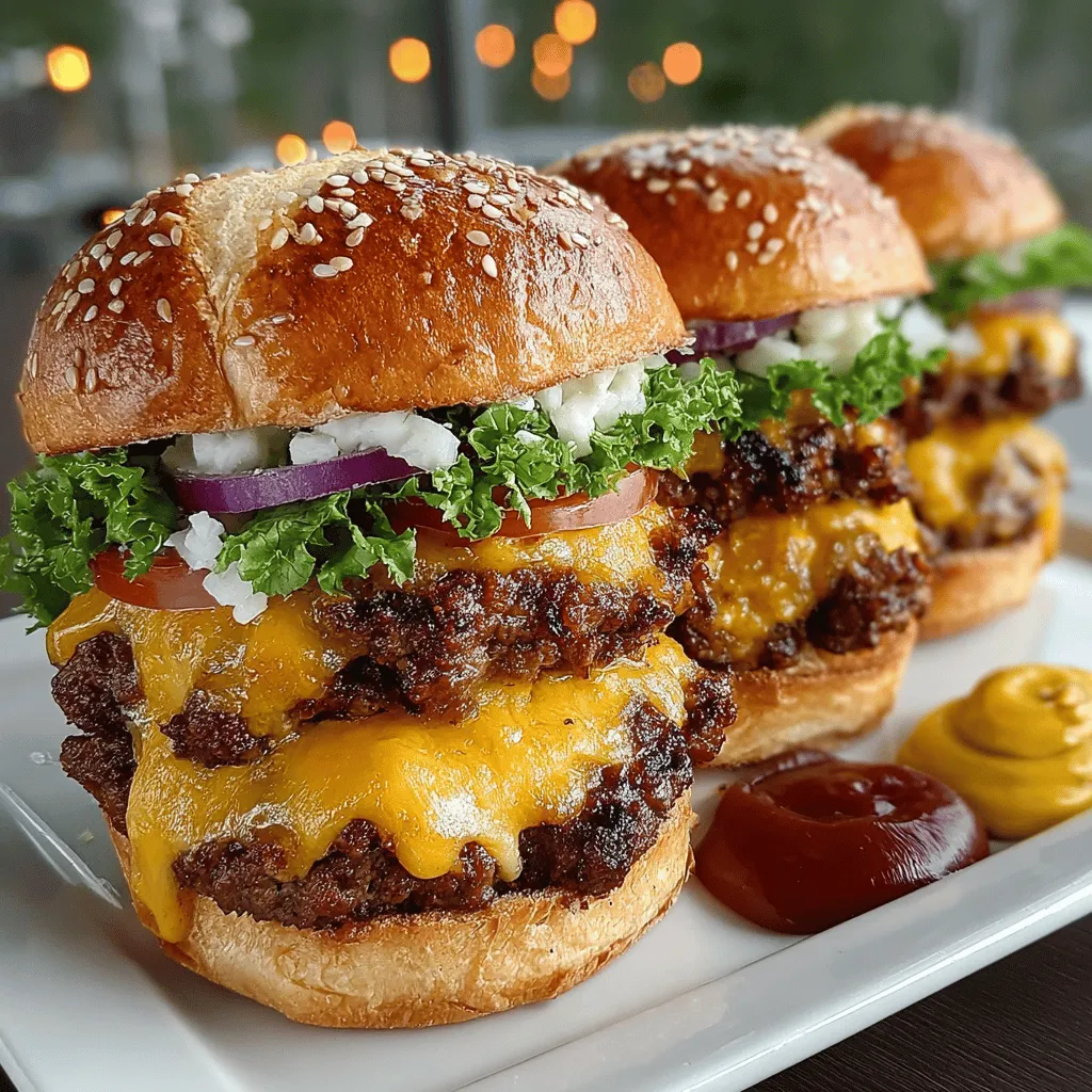In the world of comfort food, few dishes can rival the classic cheeseburger. The Cheesy Gourmet Beef Burger is not just a meal; it's an experience that brings together the rich flavors of juicy beef, melted cheese, and fresh toppings. This iconic dish transcends mere sustenance, inviting you to savor each bite as it combines the satisfying crunch of a toasted bun with the succulent juiciness of perfectly grilled beef. Whether you're hosting a backyard barbecue or enjoying a cozy family dinner, this recipe is designed for anyone looking to elevate their burger game.