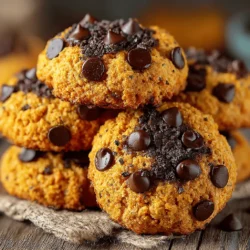To create the perfect pumpkin oatmeal chocolate chip cookies, start by combining the dry ingredients. In a medium mixing bowl, whisk together the all-purpose flour, baking soda, baking powder, salt, and ground cinnamon. This combination not only enhances the flavor of the cookies but also ensures an even distribution of the leavening agents, which is essential for achieving a uniform texture. Properly mixing your dry ingredients prevents clumps and ensures that every bite is just as delicious as the last.