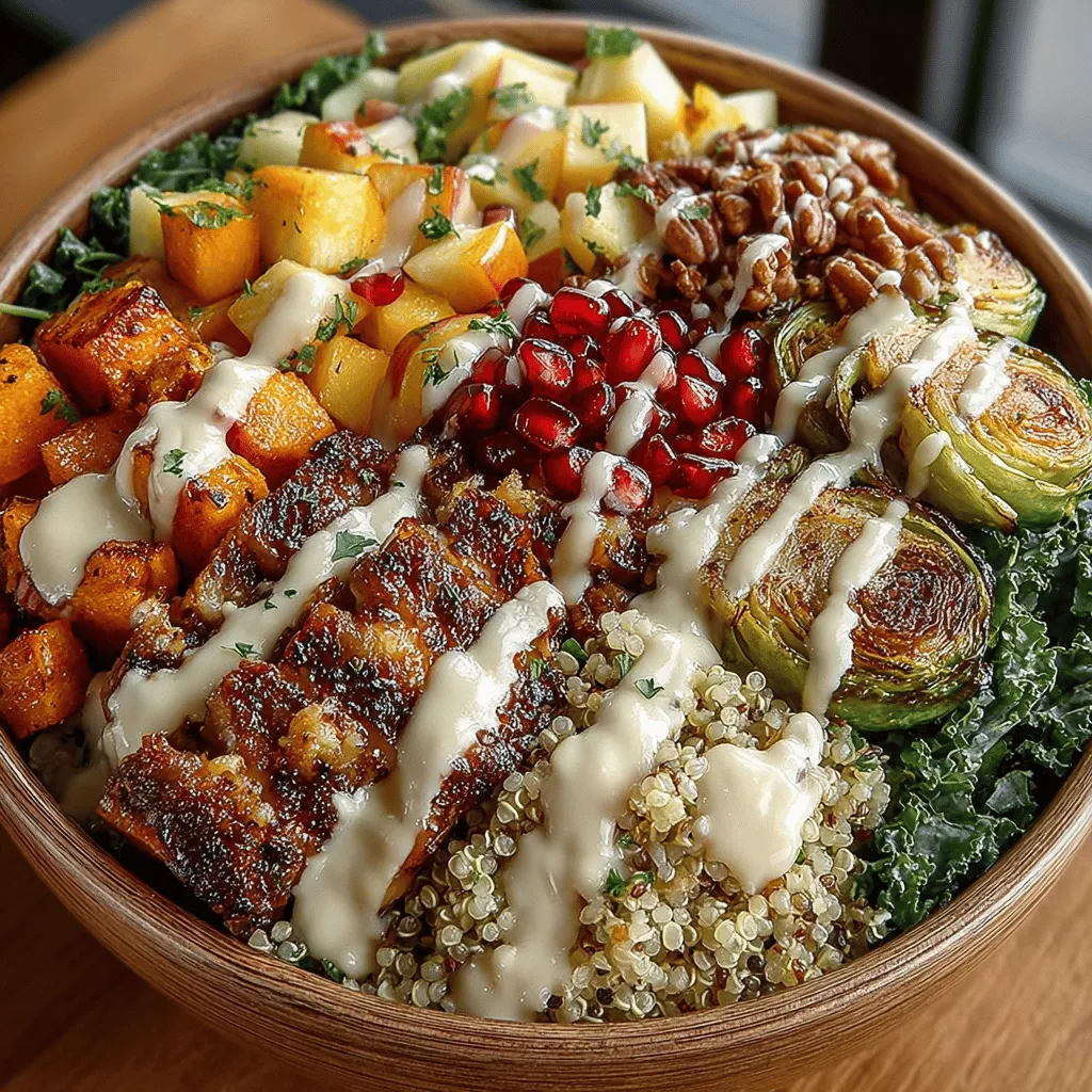 As the leaves begin to change and the air turns crisp, the Autumn Harvest Grain Bowl with Creamy Tahini Drizzle emerges as a perfect dish to celebrate the season’s bounty. This vibrant and hearty grain bowl not only captures the essence of autumn but also highlights the rich flavors and health benefits of seasonal ingredients. Combining whole grains, roasted vegetables, and a creamy, tangy tahini drizzle, this recipe is not only visually appealing but also packed with nutrients, making it an ideal meal for lunch or dinner.