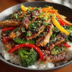 - 1 pound chicken breast, sliced into thin strips - 2 tablespoons soy sauce - 1 tablespoon cornstarch - 2 tablespoons vegetable oil - 1 red bell pepper, sliced - 1 yellow bell pepper, sliced - 1 cup broccoli florets - 1 cup carrots, julienned - 1 cup snow peas - 3 cloves garlic, minced - 1 tablespoon fresh ginger, minced - 2 tablespoons oyster sauce - 1 tablespoon sesame oil - Salt and pepper to taste - Cooked rice or noodles, for serving