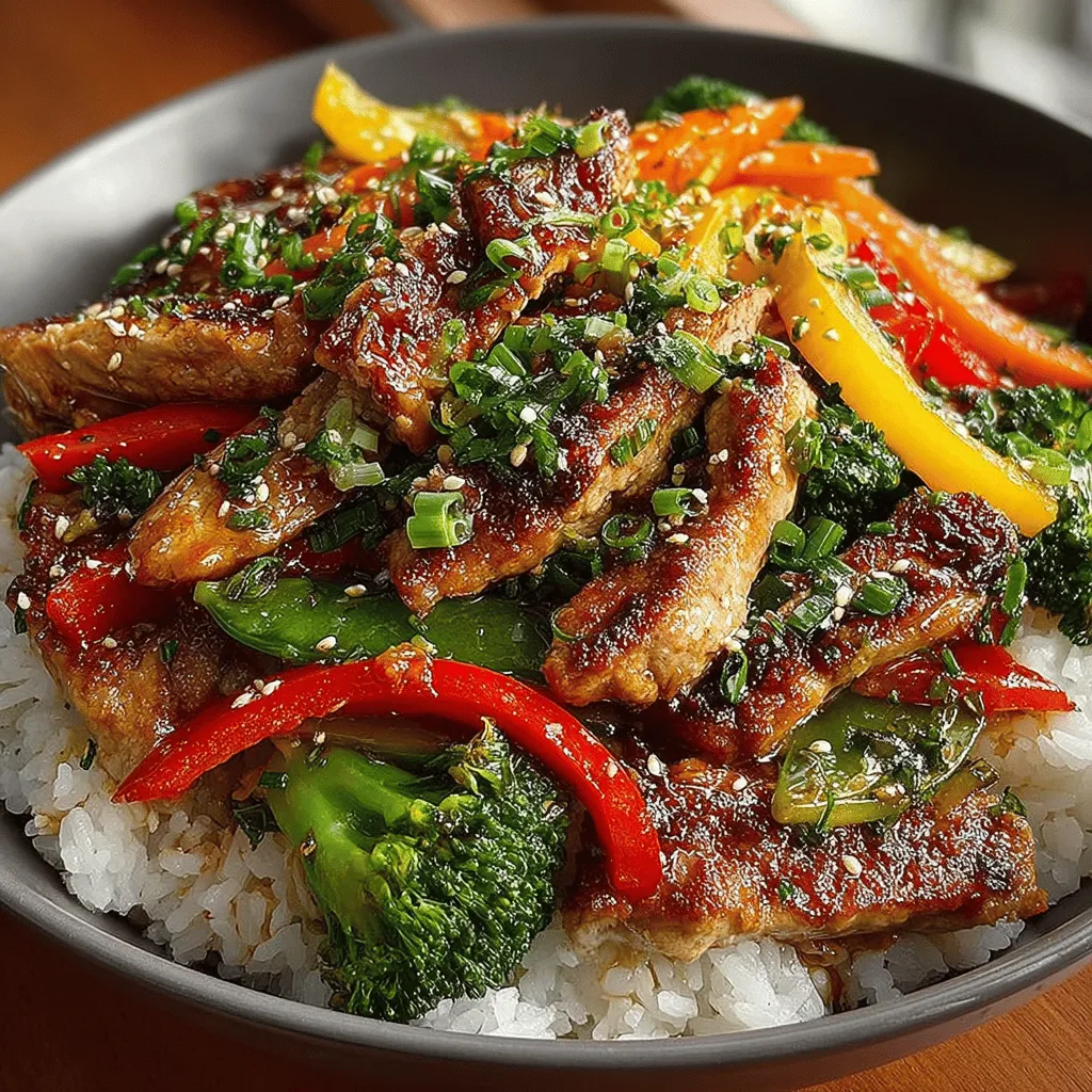 - 1 pound chicken breast, sliced into thin strips - 2 tablespoons soy sauce - 1 tablespoon cornstarch - 2 tablespoons vegetable oil - 1 red bell pepper, sliced - 1 yellow bell pepper, sliced - 1 cup broccoli florets - 1 cup carrots, julienned - 1 cup snow peas - 3 cloves garlic, minced - 1 tablespoon fresh ginger, minced - 2 tablespoons oyster sauce - 1 tablespoon sesame oil - Salt and pepper to taste - Cooked rice or noodles, for serving